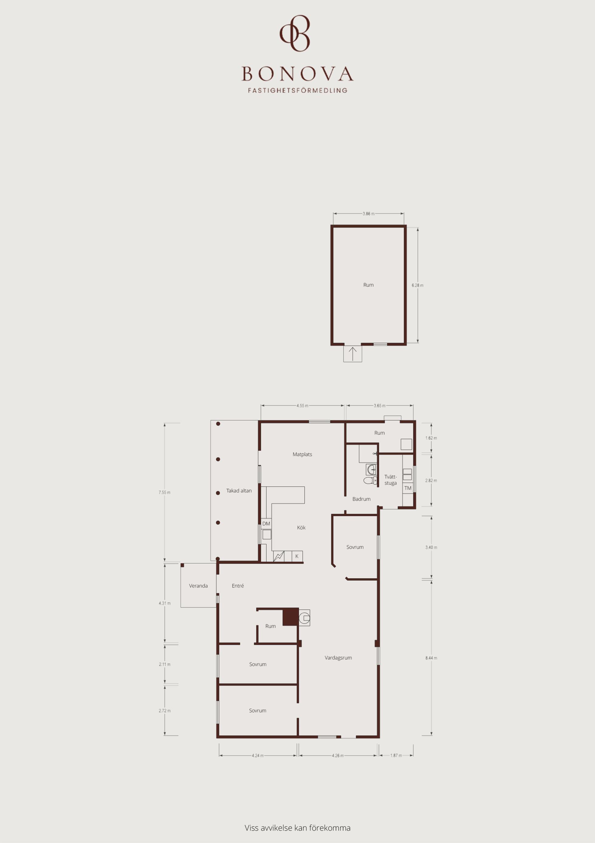 Totalrenoverat enplanshus i lantliga Tjusebotorp