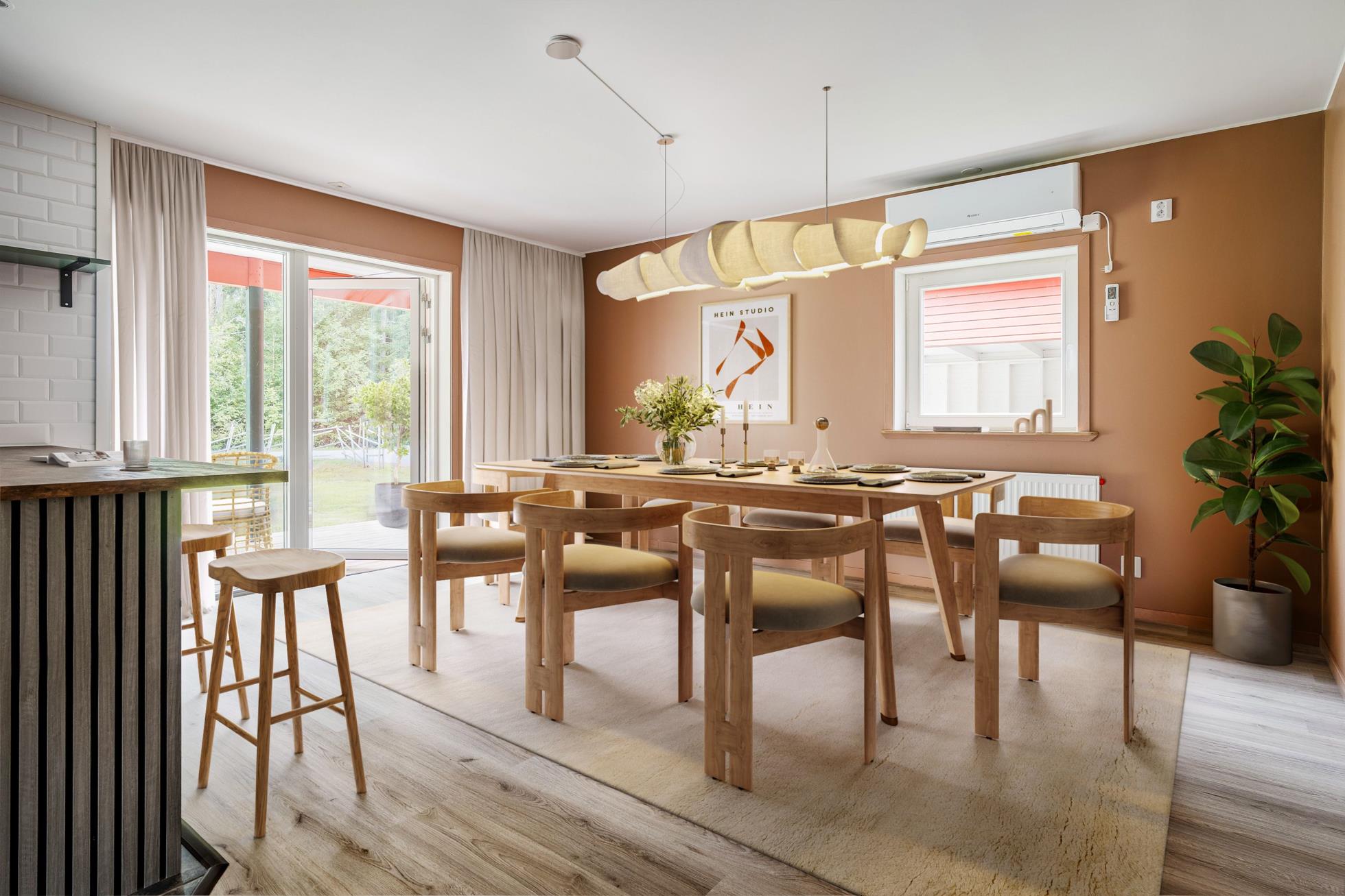 Totalrenoverat enplanshus i lantliga Tjusebotorp