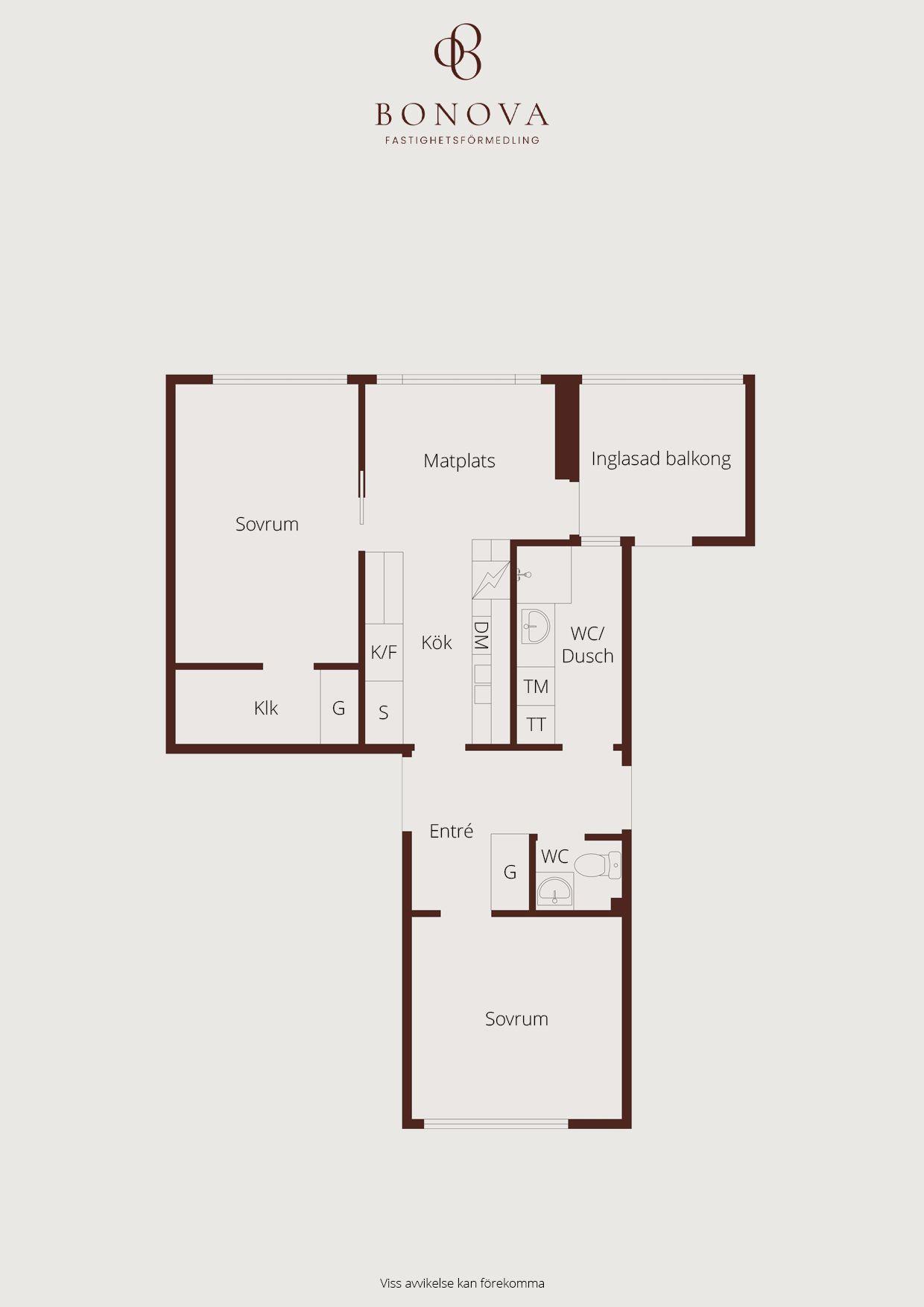 Fräsch 3:a i markplan med inglasad altan i populära Brf Solfjädern!