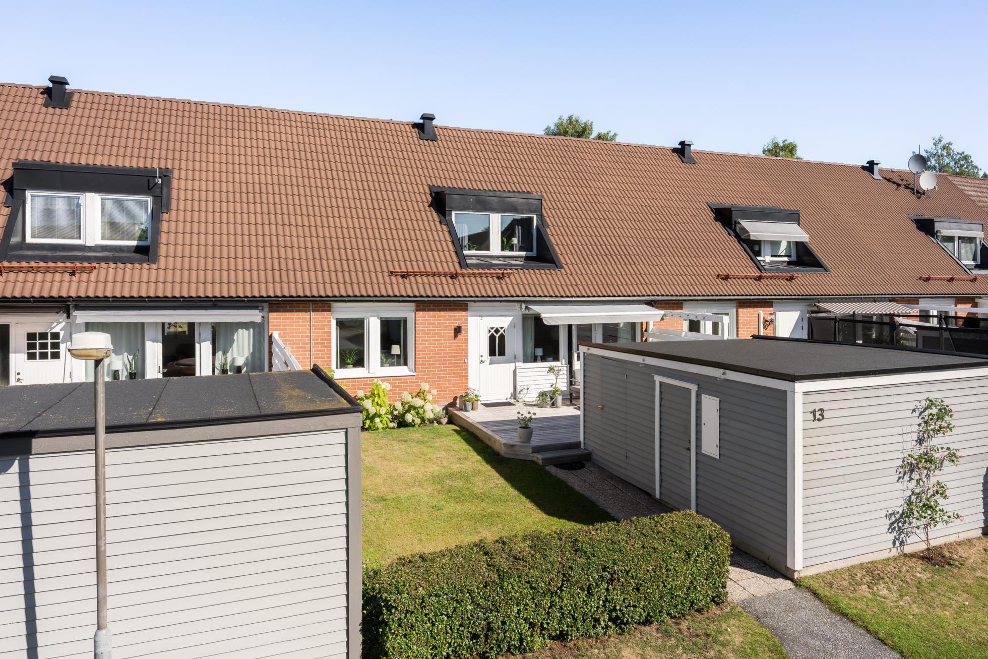 Friköpt radhus om 134 kvm med insynsskyddad baksida mot allmänning